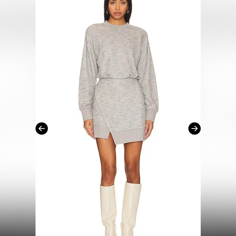 Gray Knit Sweater Dress